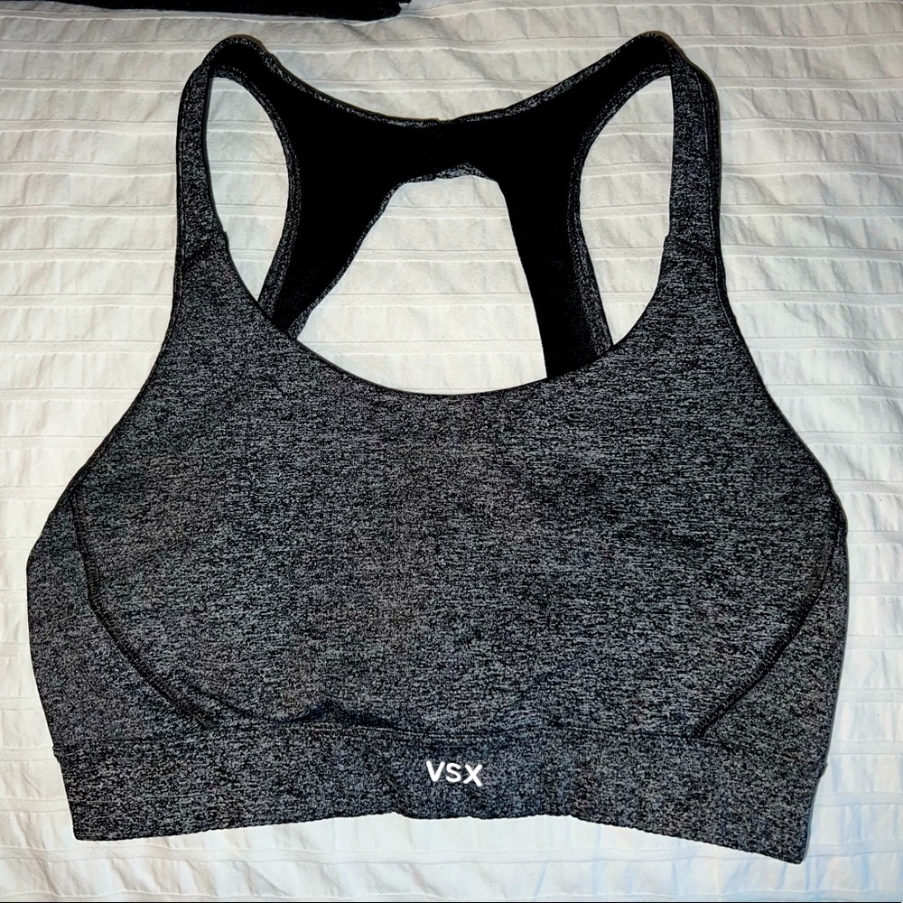 Victoria’s Secret Sport Dark Gray Marle Open Back Sports Bra